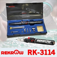 REKROW RK-3114 가스인두기 납땜인두 솔더링 인두팁 납 솔더포함SET